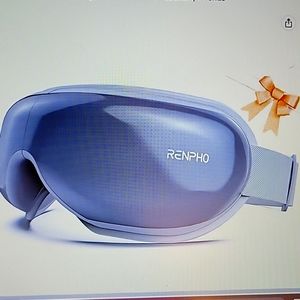 Renpho heated eye massager compression vibration Bluetooth music Gray New